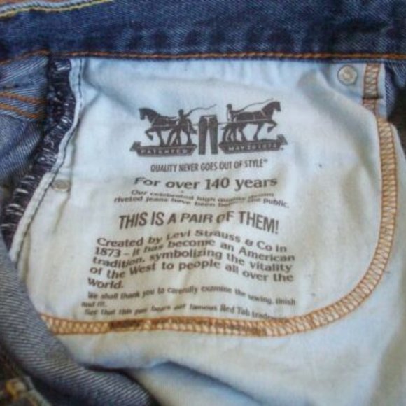 Levi Strauss 550 W38 L 36 Denim Jeans Relaxed Straight - Picture 3 of 5